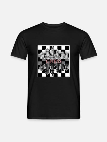 Échecs noir et blanc - T-shirt homme - noir