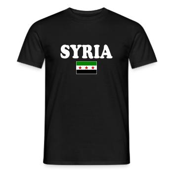 Drapeau de la Syrie - T-shirt homme - noir - Devant - AI Model Male 178 light (178cm)