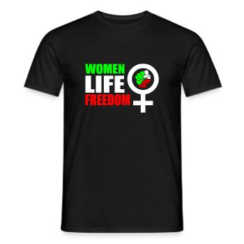 Women life freedom - T-shirt homme - noir - Devant - AI Model Male 178 light (178cm)