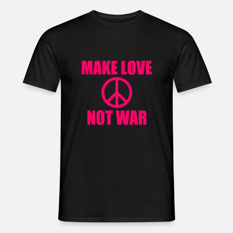 Make love not war - Männer T-Shirt - Schwarz