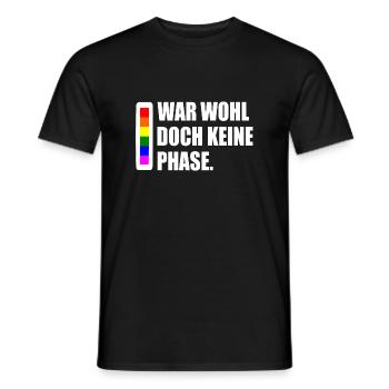 war wohl doch keine phase - Männer T-Shirt - Schwarz - Vorne - AI Model Male 178 light (178cm)