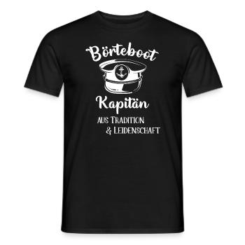Helgoländer Börteboot Kapitän Tradition - Männer T-Shirt - Schwarz - Vorne - AI Model Male 178 light (178cm)