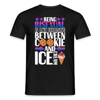 Bisexuels LGBTQ - T-shirt homme - noir - Devant - AI Model Male 178 light (178cm)