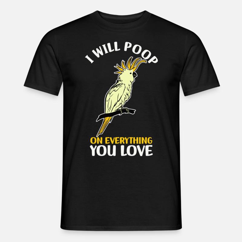 Kakadu - Männer T-Shirt - Schwarz