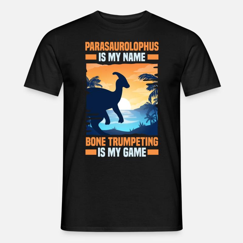 Dinosaurier - Männer T-Shirt - Schwarz