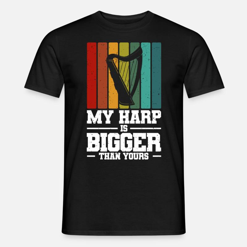 Harfenist - Männer T-Shirt - Schwarz