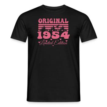 Women's 1954 70th Anniversary Gift | Born in 1954 - Men's T-Shirt - black - Front - AI Model Male 178 light (178cm)