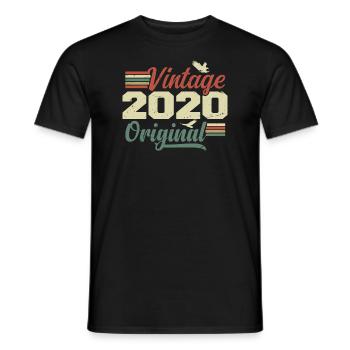 Jahrgang 2020 Retro Jubiläumsgeschenk 2020 - Männer T-Shirt - Schwarz - Vorne - AI Model Male 178 light (178cm)