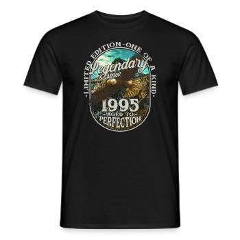 Legendary since 1995 - Men's T-Shirt - black - Front - AI Model Male 178 light (178cm)