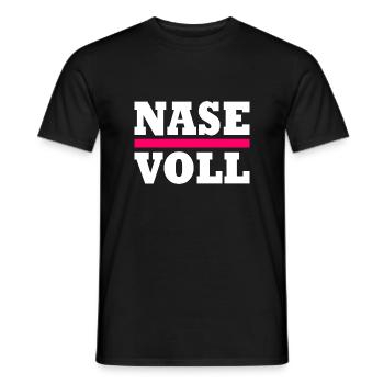 Nase voll - Männer T-Shirt - Schwarz - Vorne - AI Model Male 178 light (178cm)