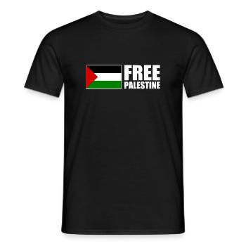 Free palestine - T-shirt homme - noir - Devant - AI Model Male 178 light (178cm)