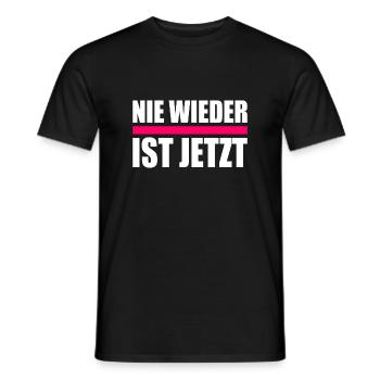 Nie wieder ist jetzt - Männer T-Shirt - Schwarz - Vorne - AI Model Male 178 light (178cm)