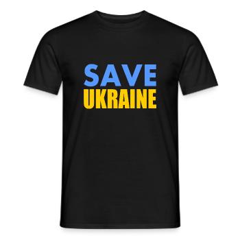Save ukraine - T-shirt homme - noir - Devant - AI Model Male 178 light (178cm)
