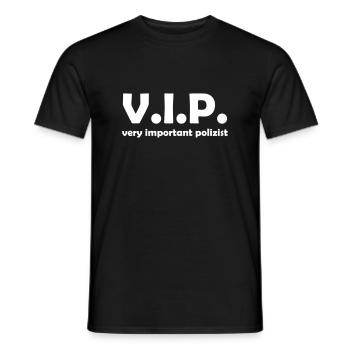 polizist - Männer T-Shirt - Schwarz - Vorne - AI Model Male 178 light (178cm)