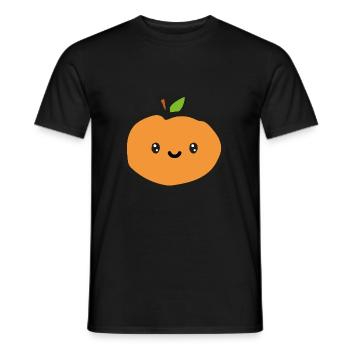 Orange - Männer T-Shirt - Schwarz - Vorne - AI Model Male 178 light (178cm)