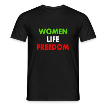 Women life freedom - T-shirt homme - noir - Devant - AI Model Male 178 light (178cm)