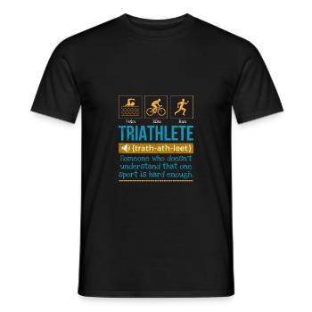 Définition de triathlète quelqu'un qui ne le fait pas - T-shirt homme - noir - Devant - AI Model Male 178 light (178cm)