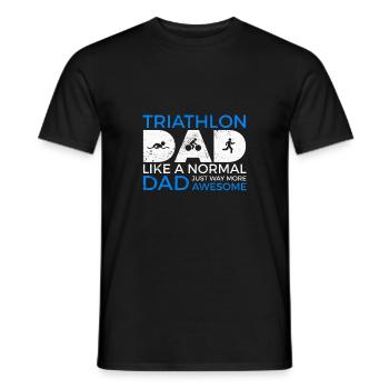 triathlon dad just like a normal dad just way - Men's T-Shirt - black - Front - AI Model Male 178 light (178cm)