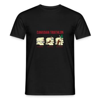 Lustiger kanadischer Triathlon Triathlet - Männer T-Shirt - Schwarz - Vorne - AI Model Male 178 light (178cm)