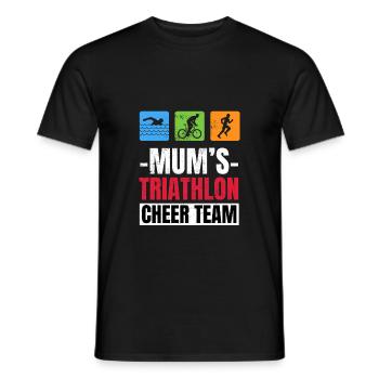 Mütter Triathlon Unterstützer Familienbeifall - Männer T-Shirt - Schwarz - Vorne - AI Model Male 178 light (178cm)