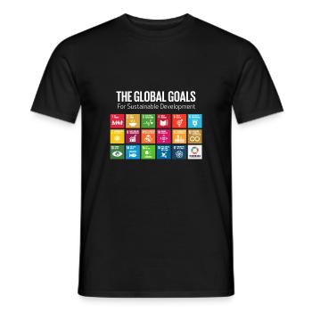 The Global Goals 17 Global Goals Icons Grid - Men's T-Shirt - black - Front - AI Model Male 178 light (178cm)