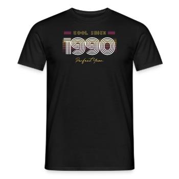 Birthday Cool since 1990 - Men's T-Shirt - black - Front - AI Model Male 178 light (178cm)