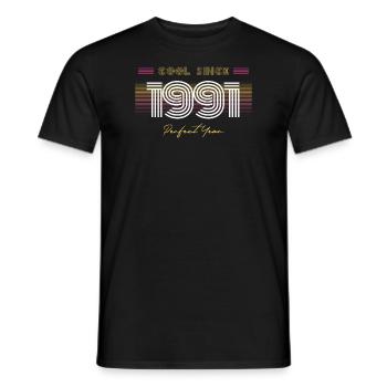 Geburtstag Cool seit 1991 - Männer T-Shirt - Schwarz - Vorne - AI Model Male 178 light (178cm)
