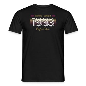 Birthday Cool since 1993 - Men's T-Shirt - black - Front - AI Model Male 178 light (178cm)