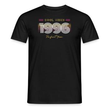 Birthday Cool since 1996 - Men's T-Shirt - black - Front - AI Model Male 178 light (178cm)