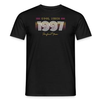 Birthday Cool since 1997 - Men's T-Shirt - black - Front - AI Model Male 178 light (178cm)