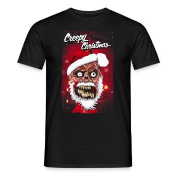 Horror Zombie Santa Claus zu Weihnachten - Männer T-Shirt - Schwarz - Vorne - AI Model Male 178 light (178cm)