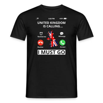 Großbritannien Flagge Union Jack Fahne London UK - Männer T-Shirt - Schwarz - Vorne - AI Model Male 178 light (178cm)