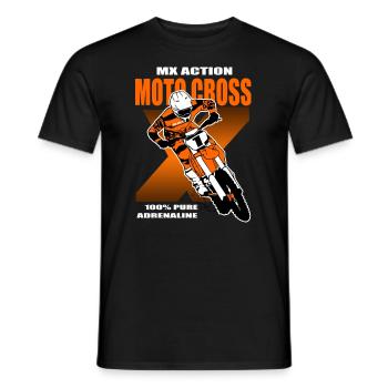 Moto Cross - Motocross - Supercross - Men's T-Shirt - black - Front - AI Model Male 178 light (178cm)