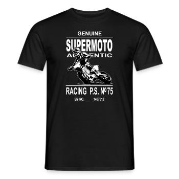 Supermoto - Men's T-Shirt - black - Front - AI Model Male 178 light (178cm)