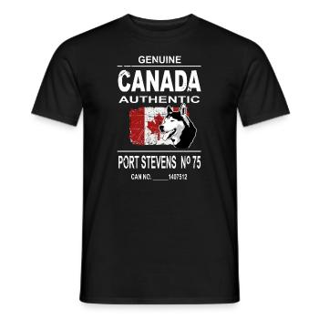 Maple Leaf - Huskies - Canada - T-shirt homme - noir - Devant - AI Model Male 178 light (178cm)