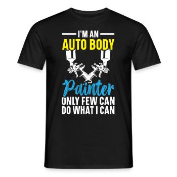 Easily distracted by spray paint car body - Men's T-Shirt - black - Front - AI Model Male 178 light (178cm)