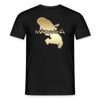 Madinina Gold Effect Map Martinique Antilles 972 - Men's T-Shirt - black - Front - AI Model Male 178 light (178cm)