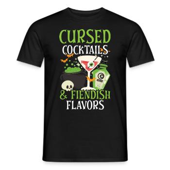 Cursed cocktails & devilish flavors - Men's T-Shirt - black - Front - AI Model Male 178 light (178cm)