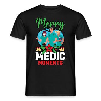 Merry Medic Moments Krankenschwester Weihnachten - Männer T-Shirt - Schwarz - Vorne - AI Model Male 178 light (178cm)
