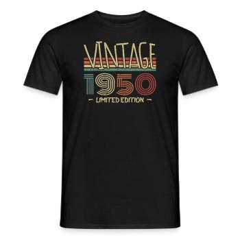 Vintage 1950er Jahre Retro 1950er Jahre Geburtstagsgeschenk - Männer T-Shirt - Schwarz - Vorne - AI Model Male 178 light (178cm)