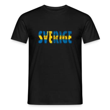 Schweden - Männer T-Shirt - Schwarz - Vorne - AI Model Male 178 light (178cm)