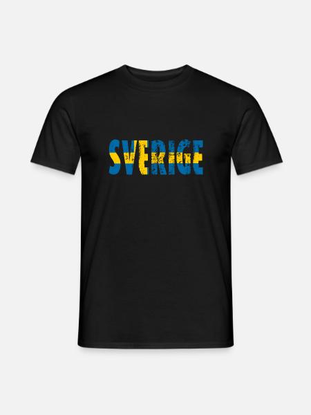 Schweden - Männer T-Shirt - Schwarz