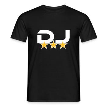 DJ - Men's T-Shirt - black - Front - AI Model Male 178 light (178cm)