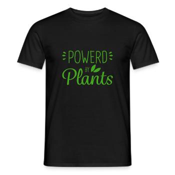 Powerd by Plants Vegan Power Geschenkidee - Männer T-Shirt - Schwarz - Vorne - AI Model Male 178 light (178cm)