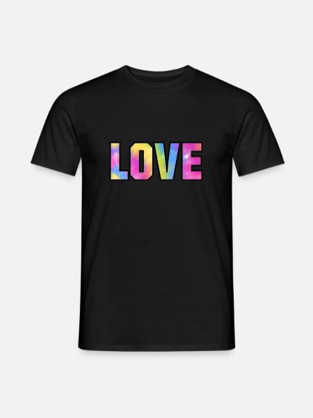 Tie Dye Love - Männer T-Shirt - Schwarz