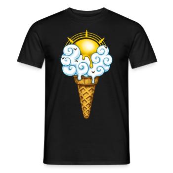 Sunny Ice Cream - Men's T-Shirt - black - Front - AI Model Male 178 light (178cm)