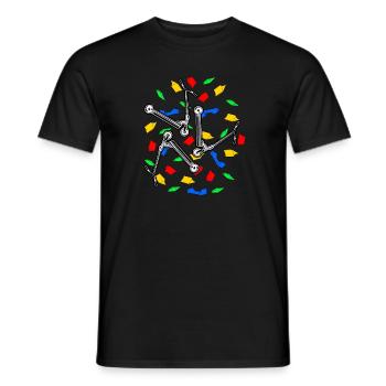 Stunt Scooter Trick Roller Tretroller Skatepark - Männer T-Shirt - Schwarz - Vorne - AI Model Male 178 light (178cm)