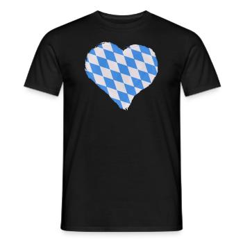 Bavaria Flag Used Look Bavarian Flag Vintage - Men's T-Shirt - black - Front - AI Model Male 178 light (178cm)