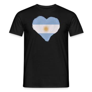 Argentina Flag South America Argentine Flag - Men's T-Shirt - black - Front - AI Model Male 178 light (178cm)