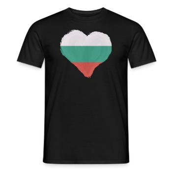 Drapeau bulgare Drapeau bulgare Sables d’or - T-shirt homme - noir - Devant - AI Model Male 178 light (178cm)